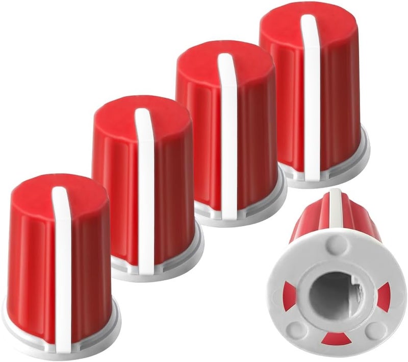 5pcs Replacement Knob EQ Fader Cap for Pioneer Numark Rane AKAI DJ Controller Mixer (RED)